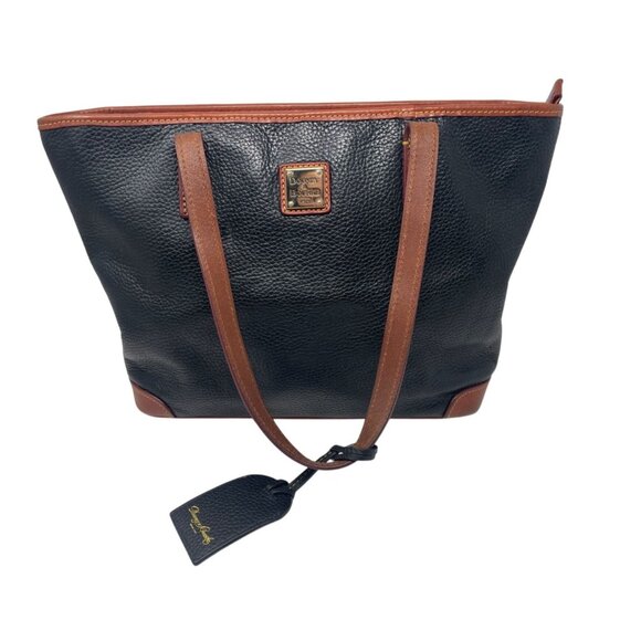 Dooney & Bourke Black and Copper Leather Colored Tote - Picture 2 of 16